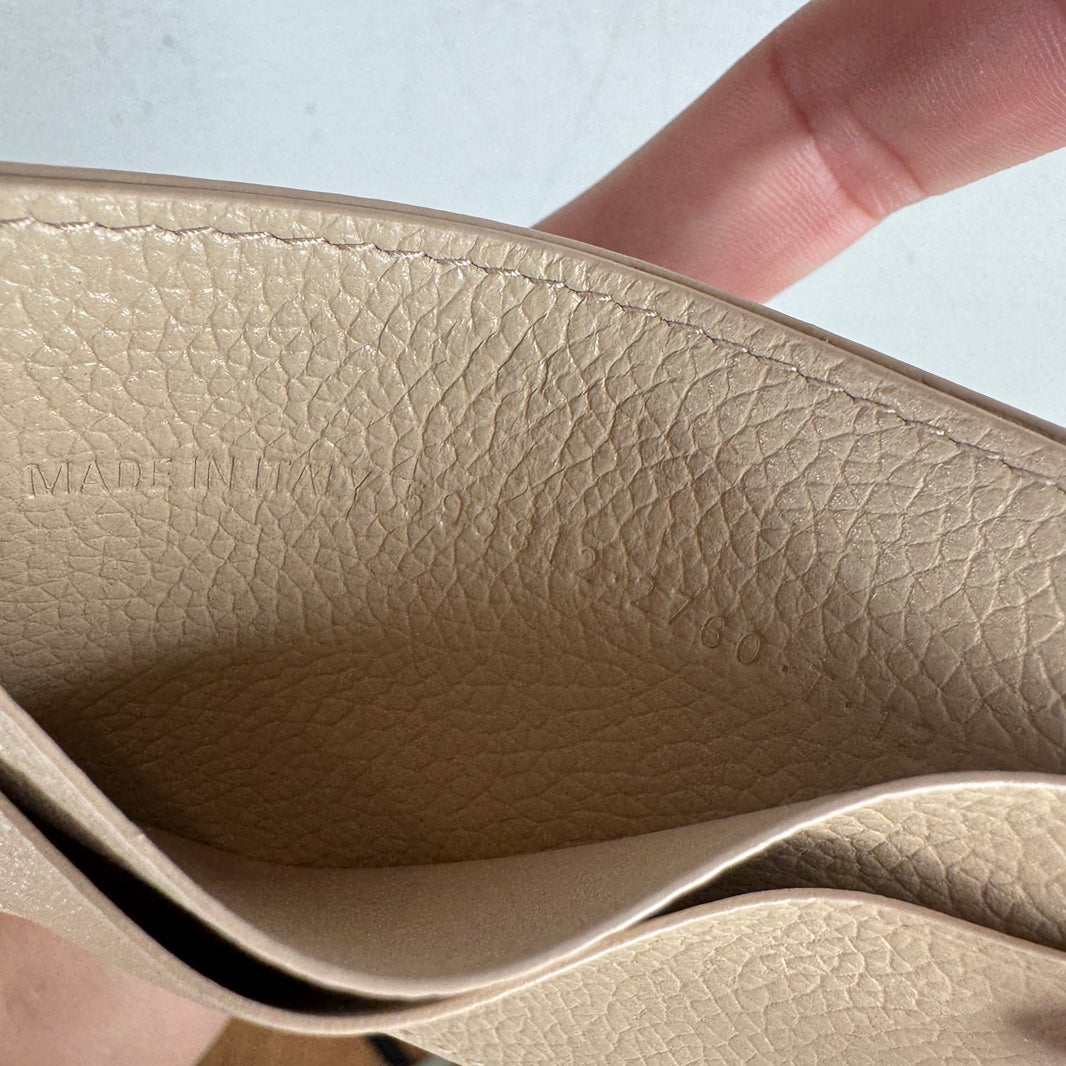 Balenciaga Beige Rounded Card holder
