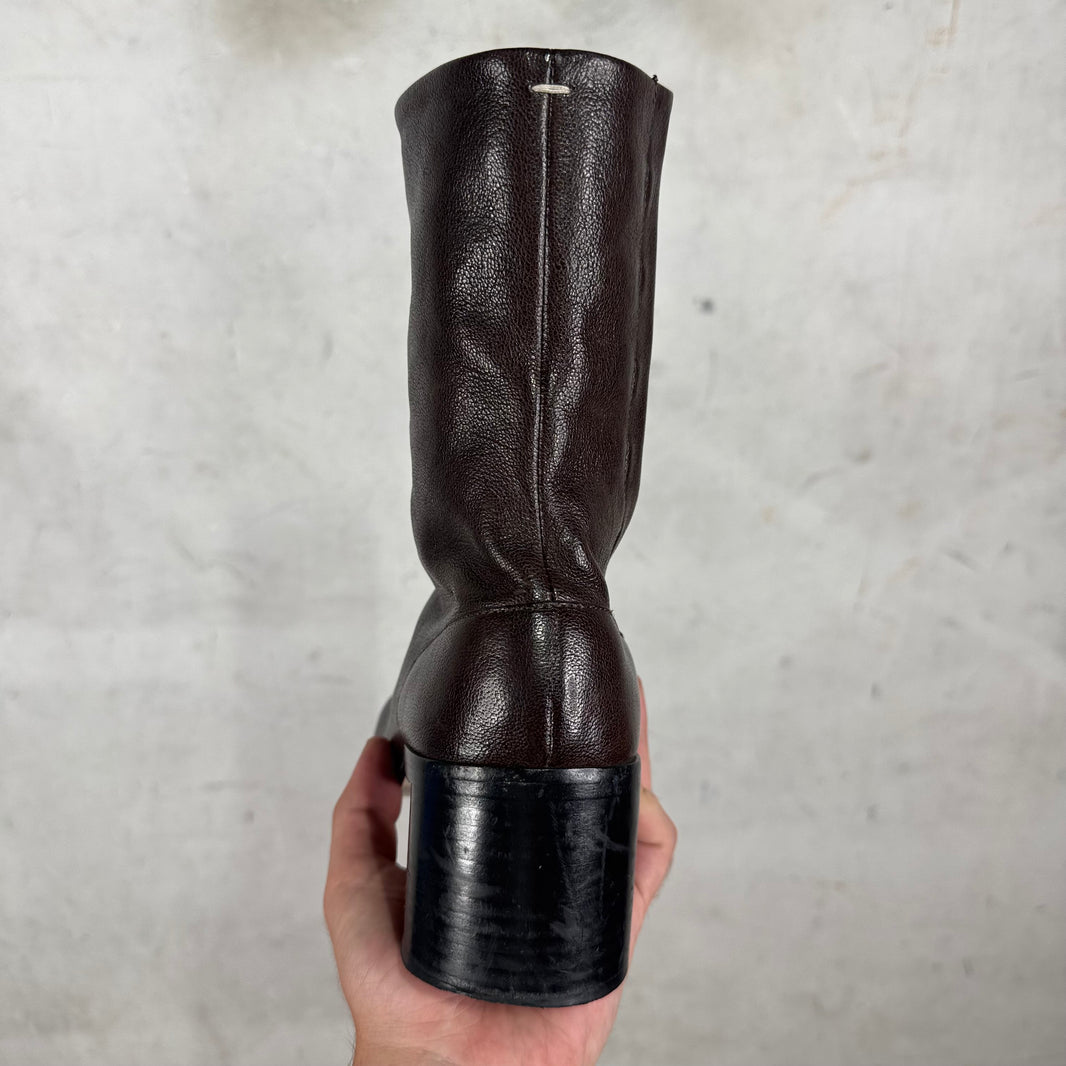 Margiela Brown Heeled Tabi Boots