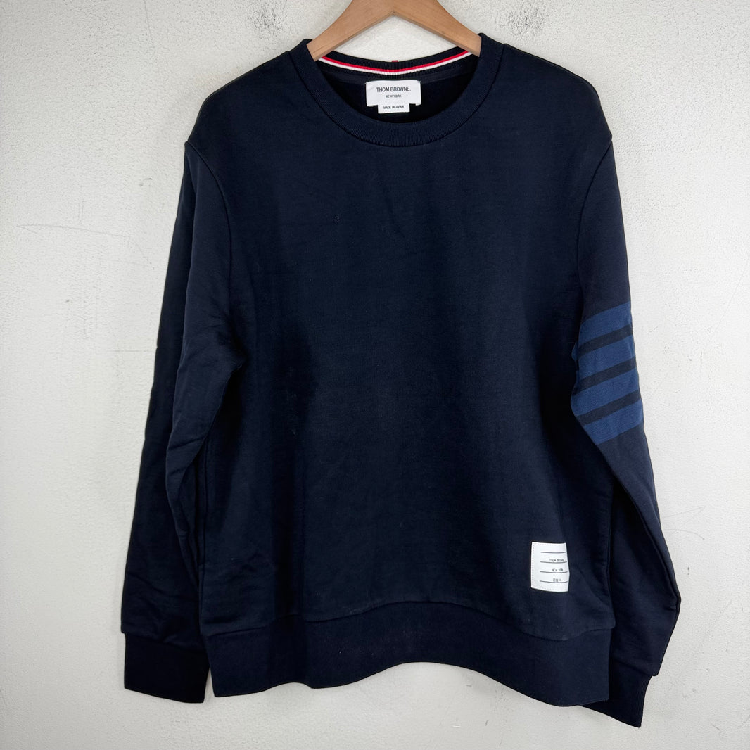 Thom Browne Navy Crewneck