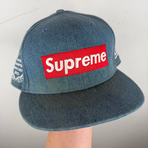 Supreme Denim Box Logo Fitted Hat