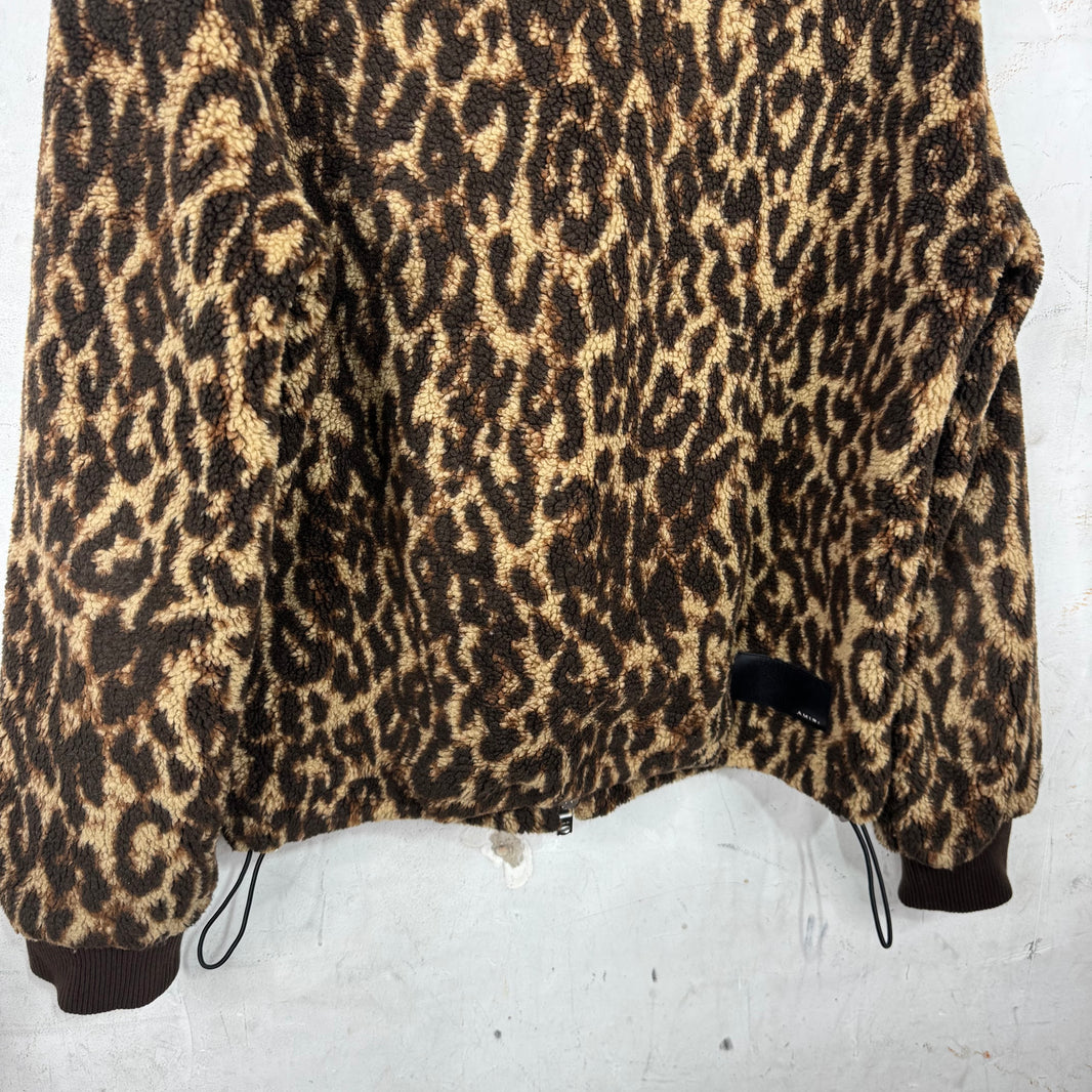 Amiri Leopard Fleece Jacket