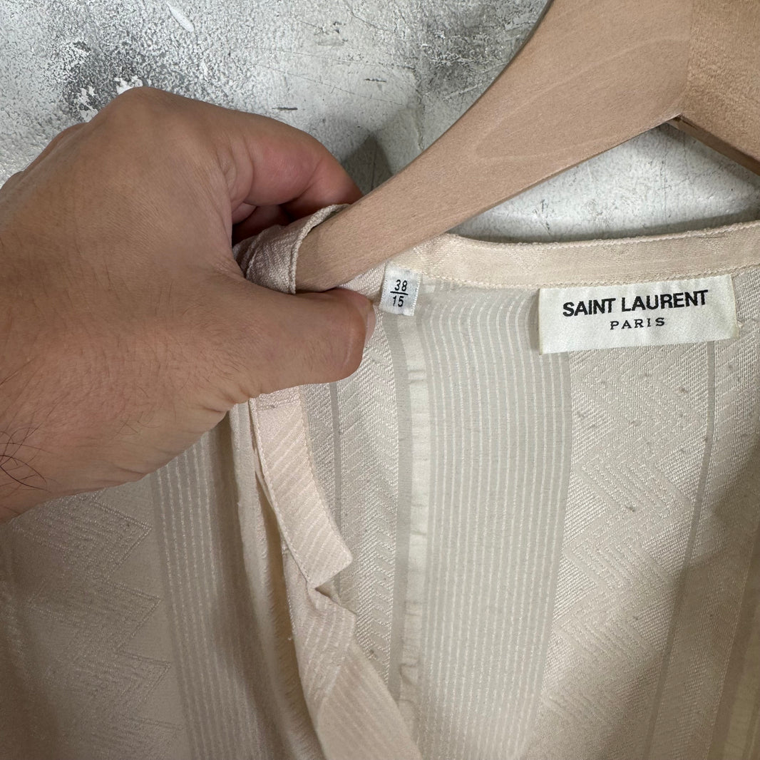 Saint Laurent Mandarin Collared LS Shirt