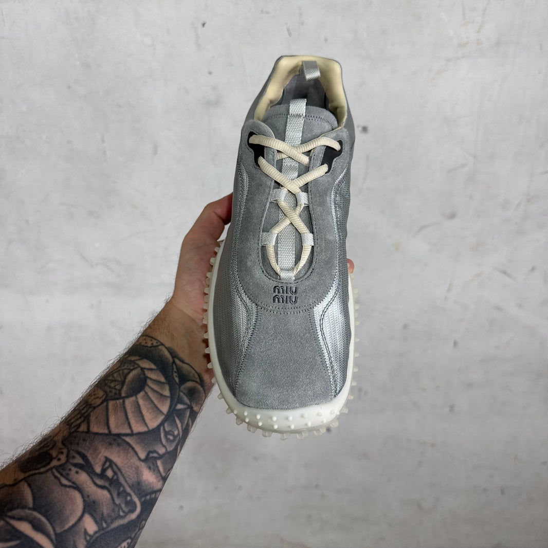 Miu Miu Nylon Tech Scamosciato Bubble Sneaker