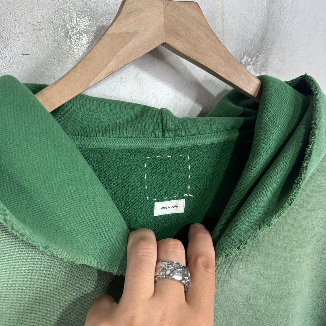 Visvim Green Distressed Jumbo Hoodie