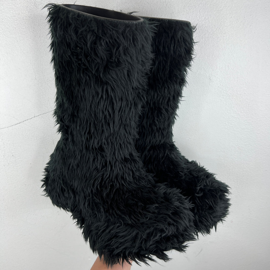 Balenciaga Fur Croc Boots