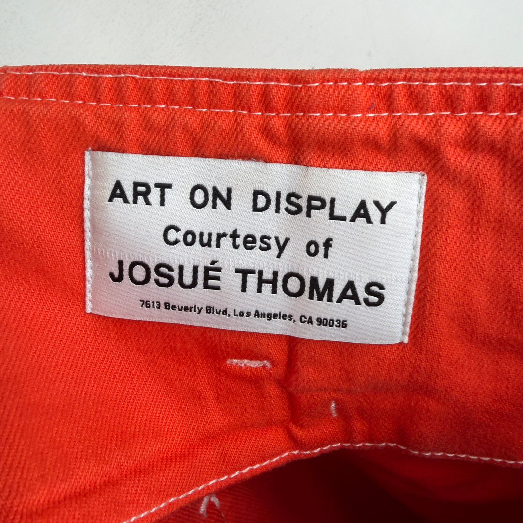 Gallery Dept Lanvin Orange Paint Splatter Jeans
