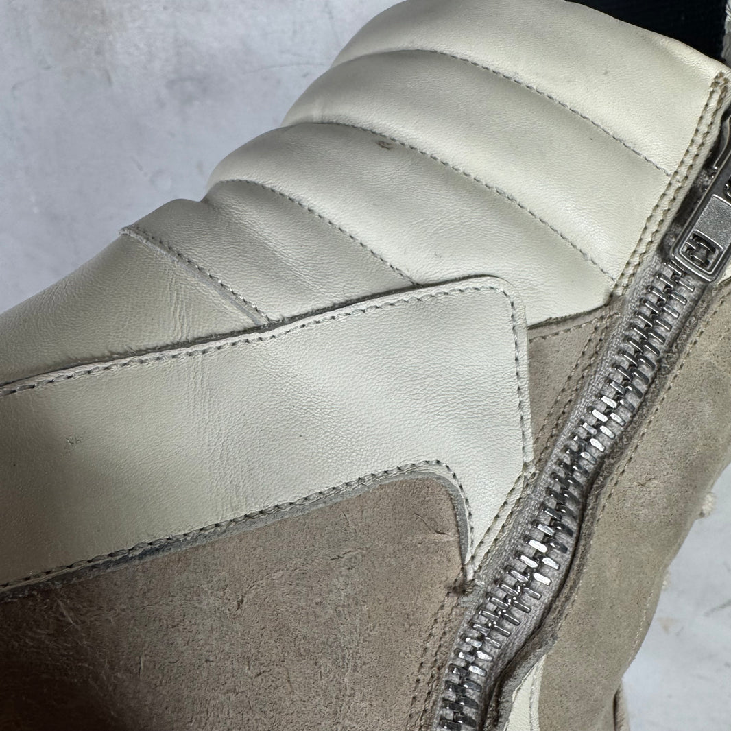 Rick Owens Gray Suede Geobaskets