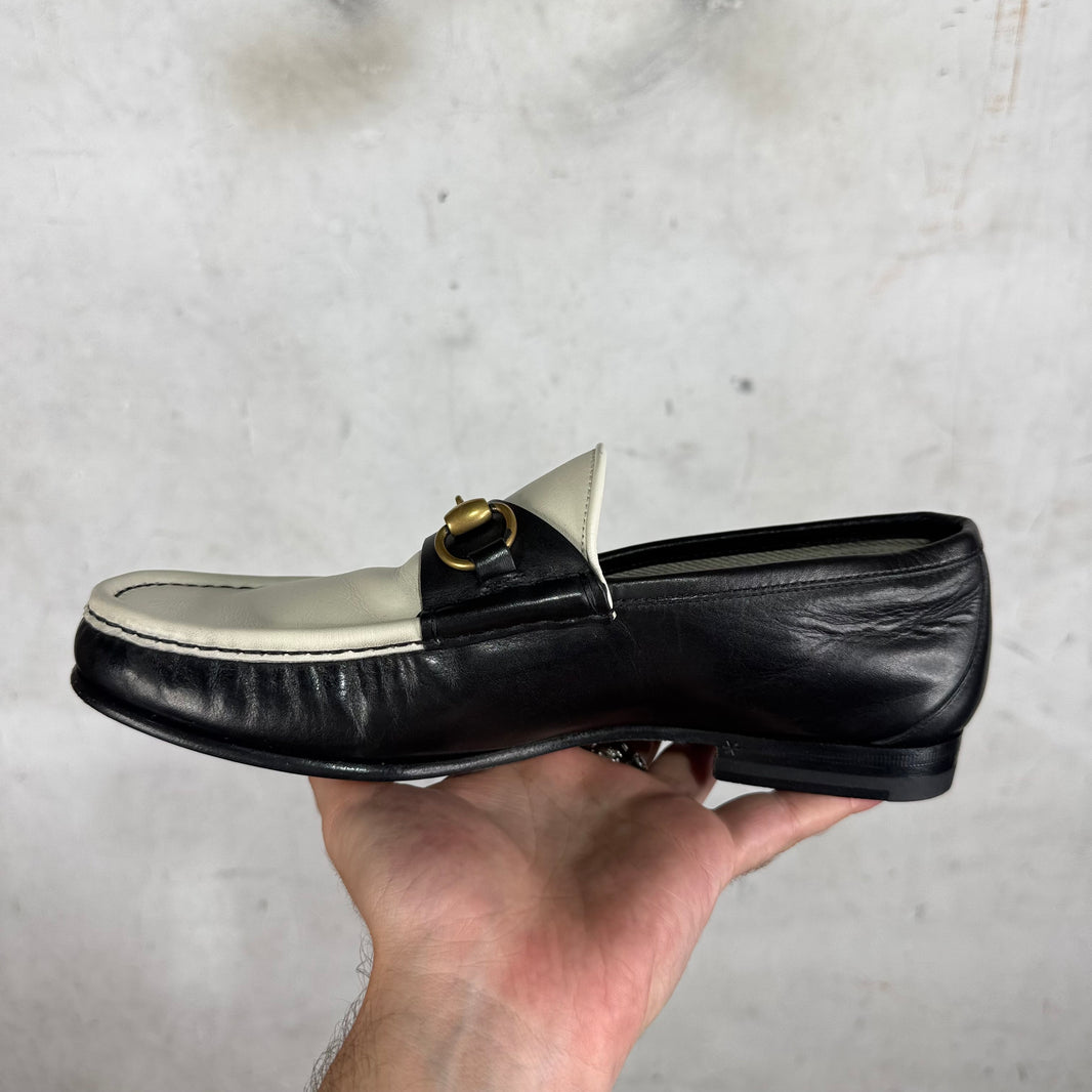 Gucci Two Toned Horsebit Loafers