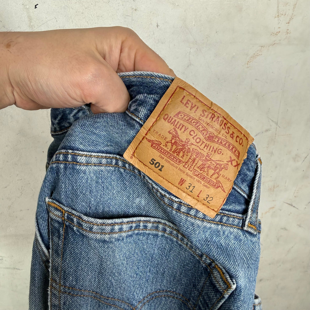 Vintage White Painted 501 Jeans