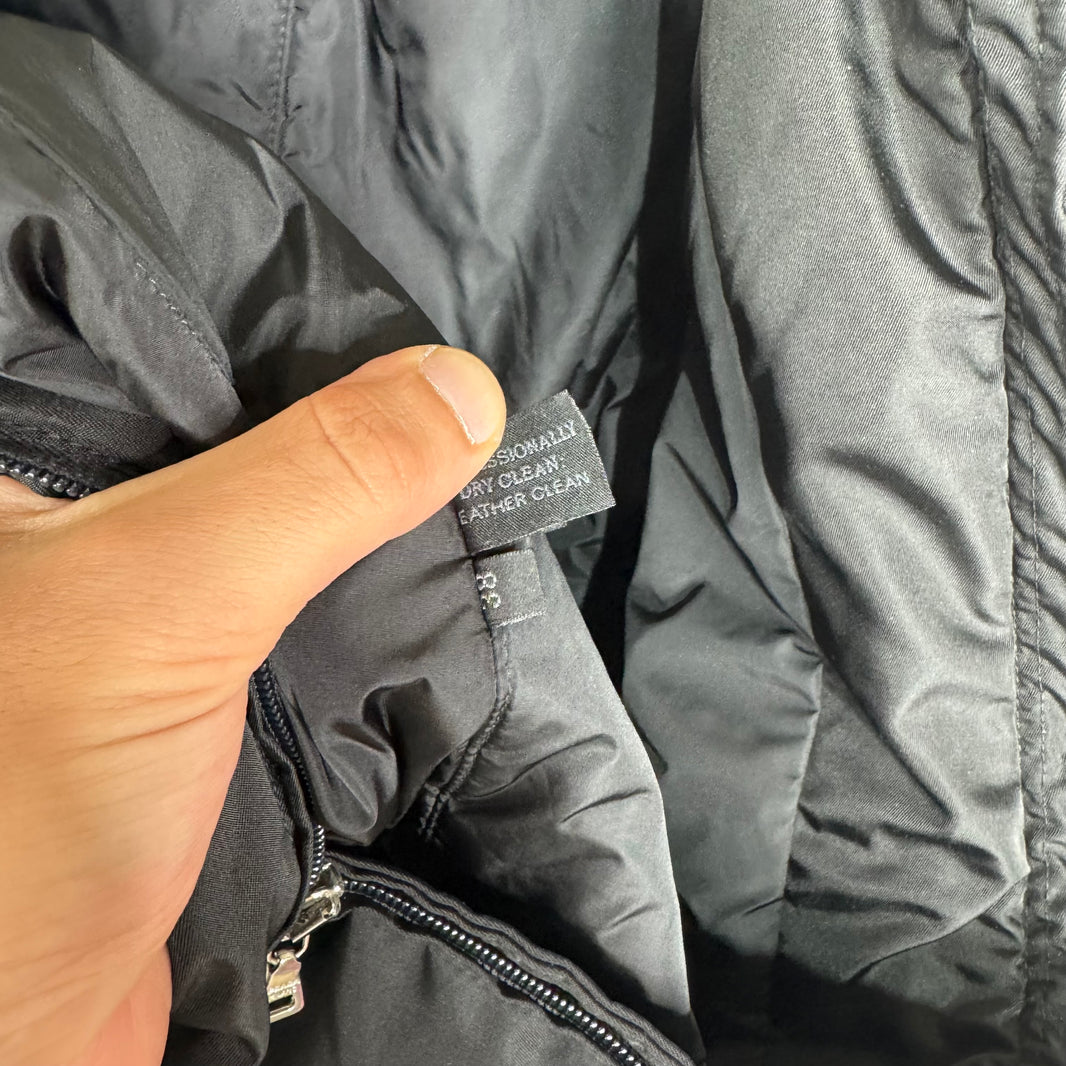 Prada Nylon Leather Trimmed Moto Jacket