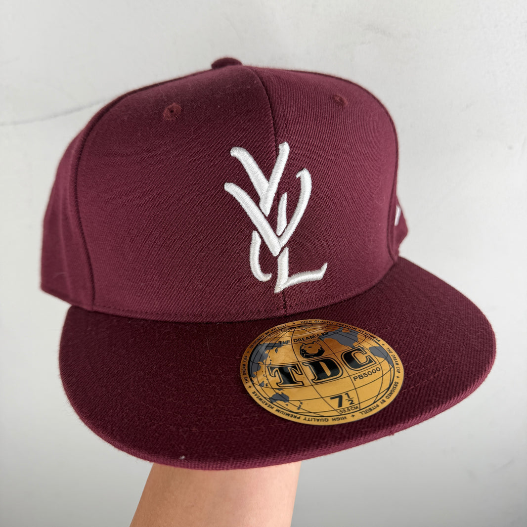 YVL Maroon Fitted Hat
