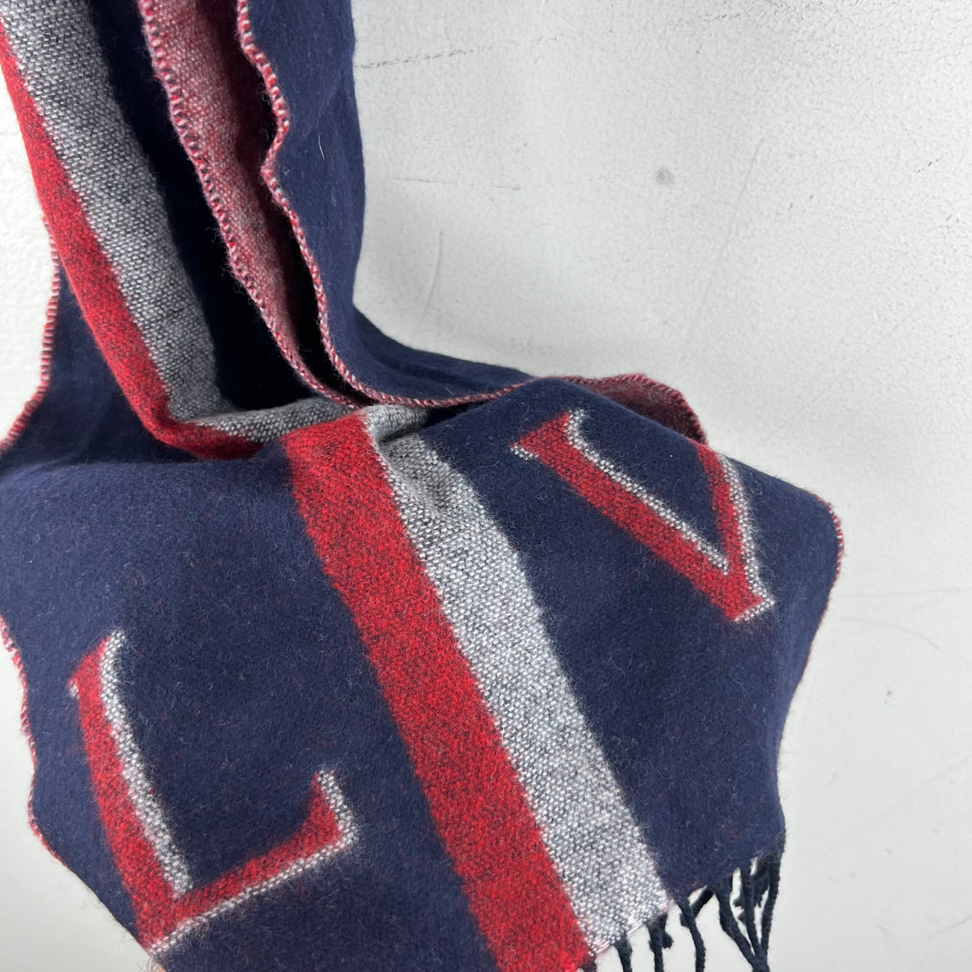 Louis Vuitton Blue Wool Scarf