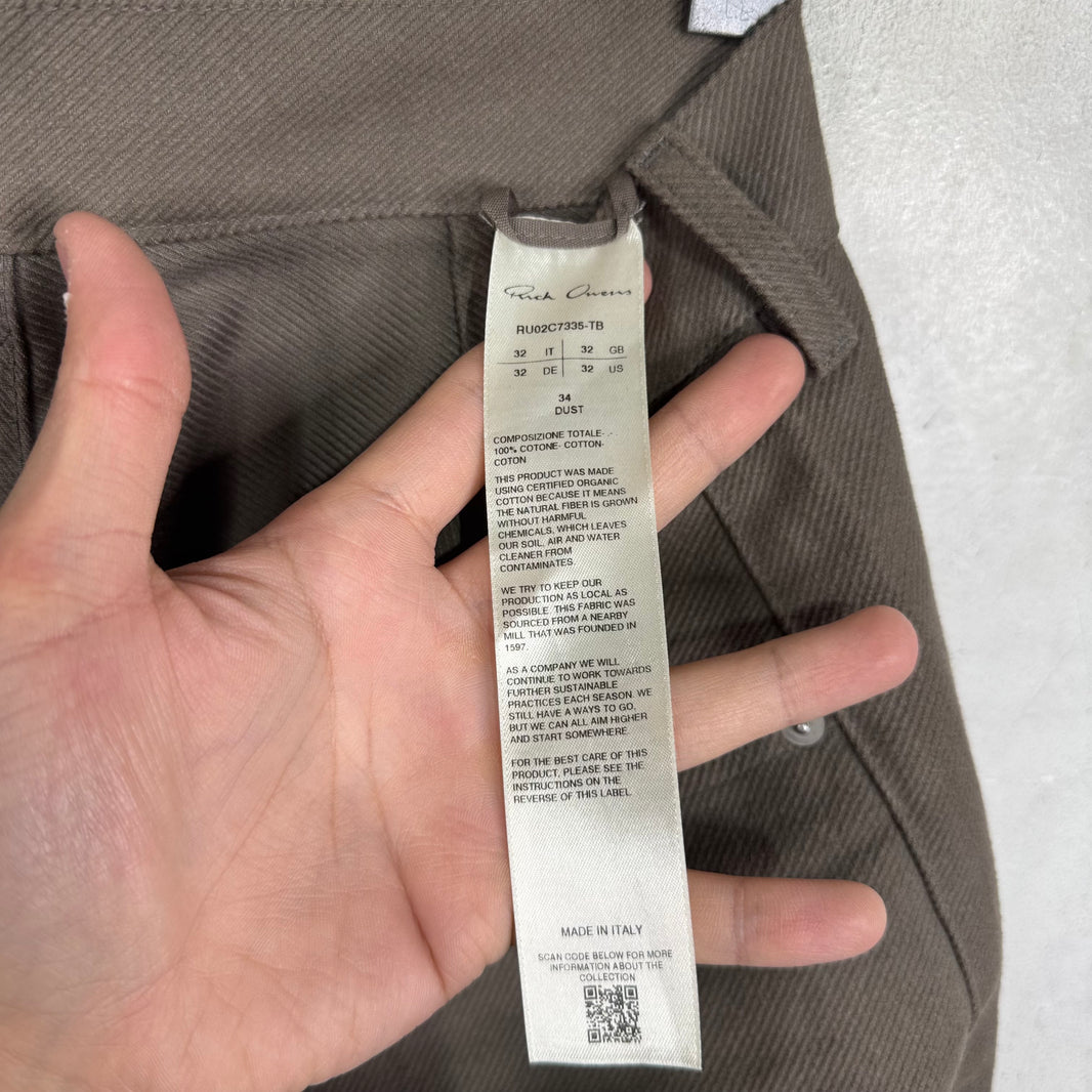 Rick Owens Luxor Dust Bolan Canvas Pants