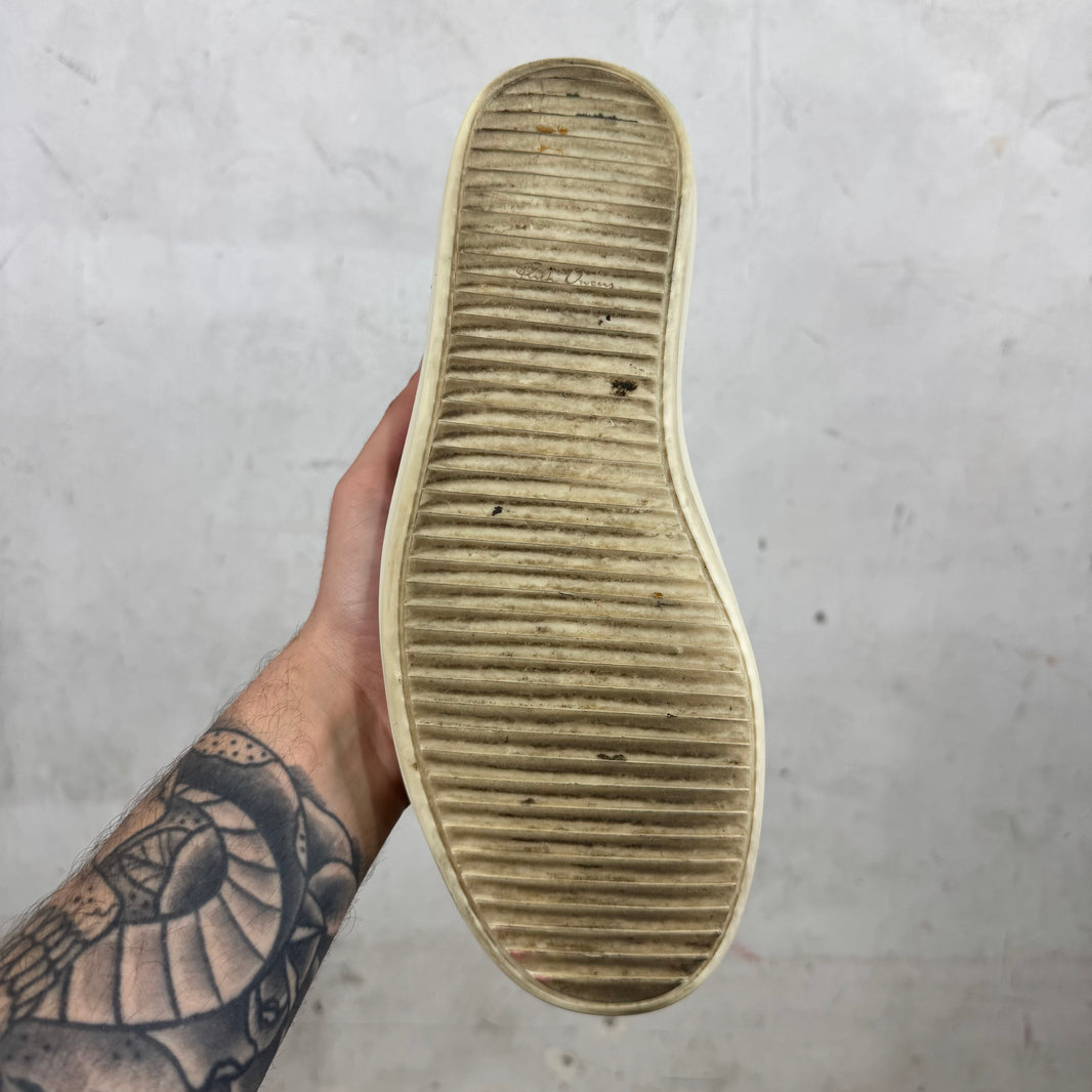 Rick Owens Tonal Black Leather Vans