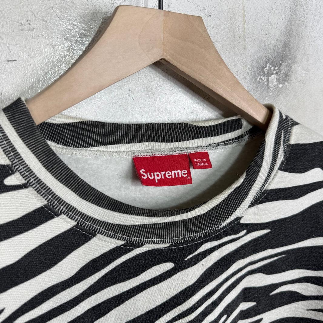 Supreme Zebra Box Logo Crewneck