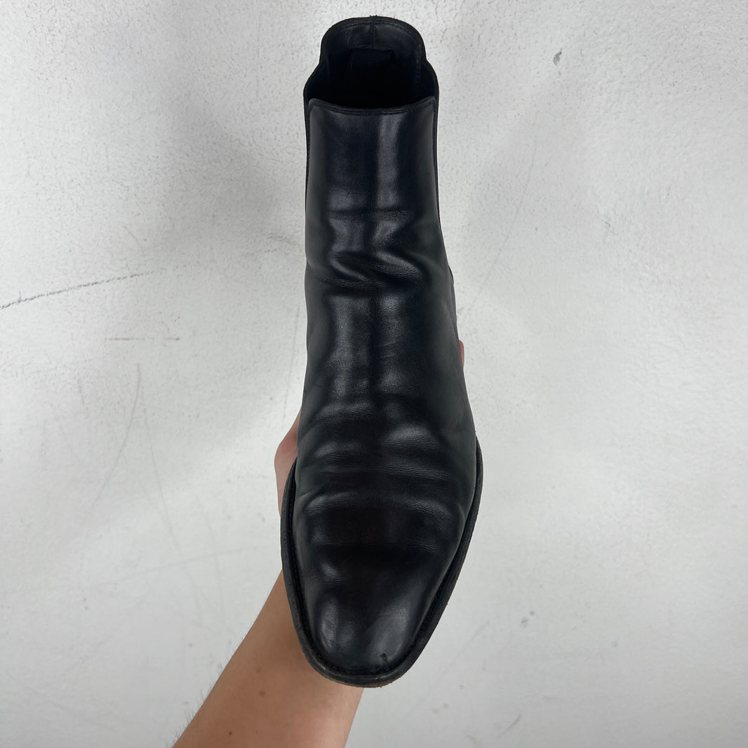Saint Laurent Black Wyatt Chelsea Boots