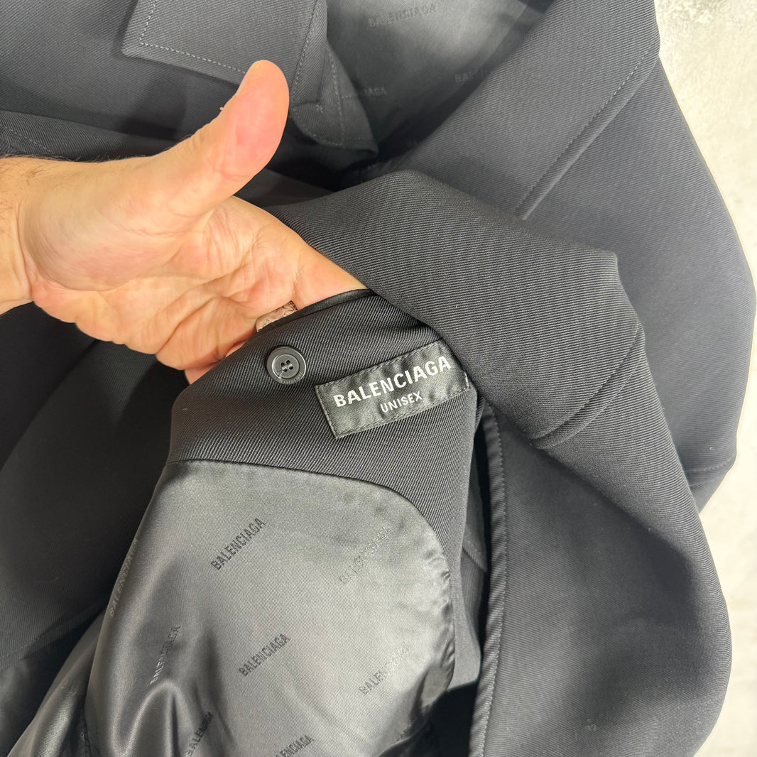 Balenciaga Black Heavy Formal Overshirt