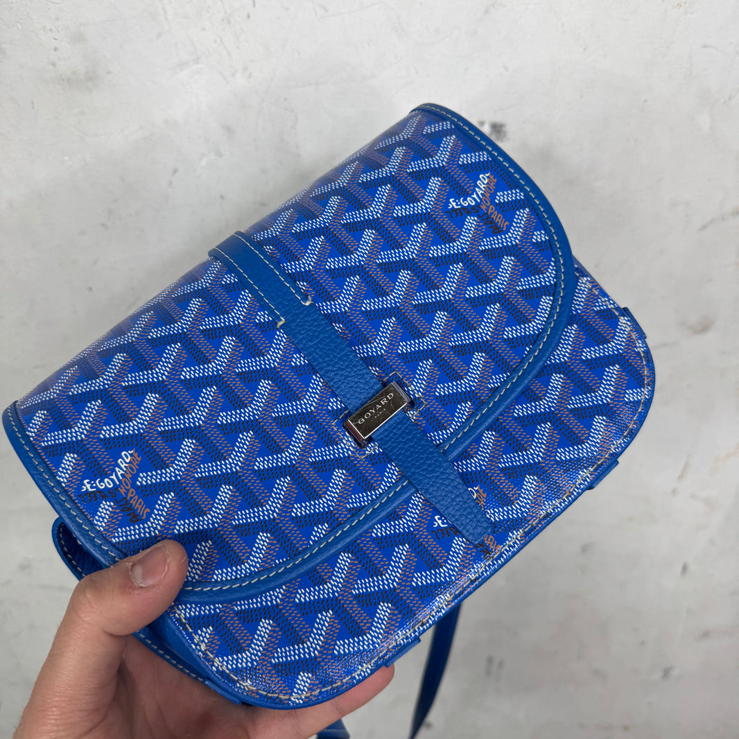 Goyard Blue Belvedere PM Messenger Bag
