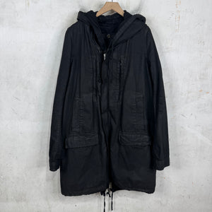 DRKSHDW Waxed Denim Fishtail Parka