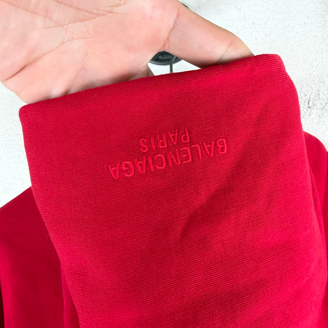 Balenciaga Sample Red Back Support Zip-Up Hoodie