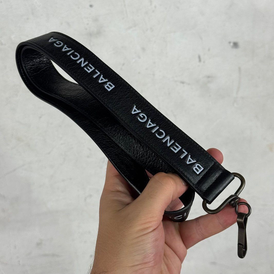 Balenciaga Leather Logo Lanyard