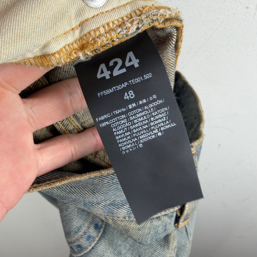 424 Blue Washed 5 Pocket Jeans