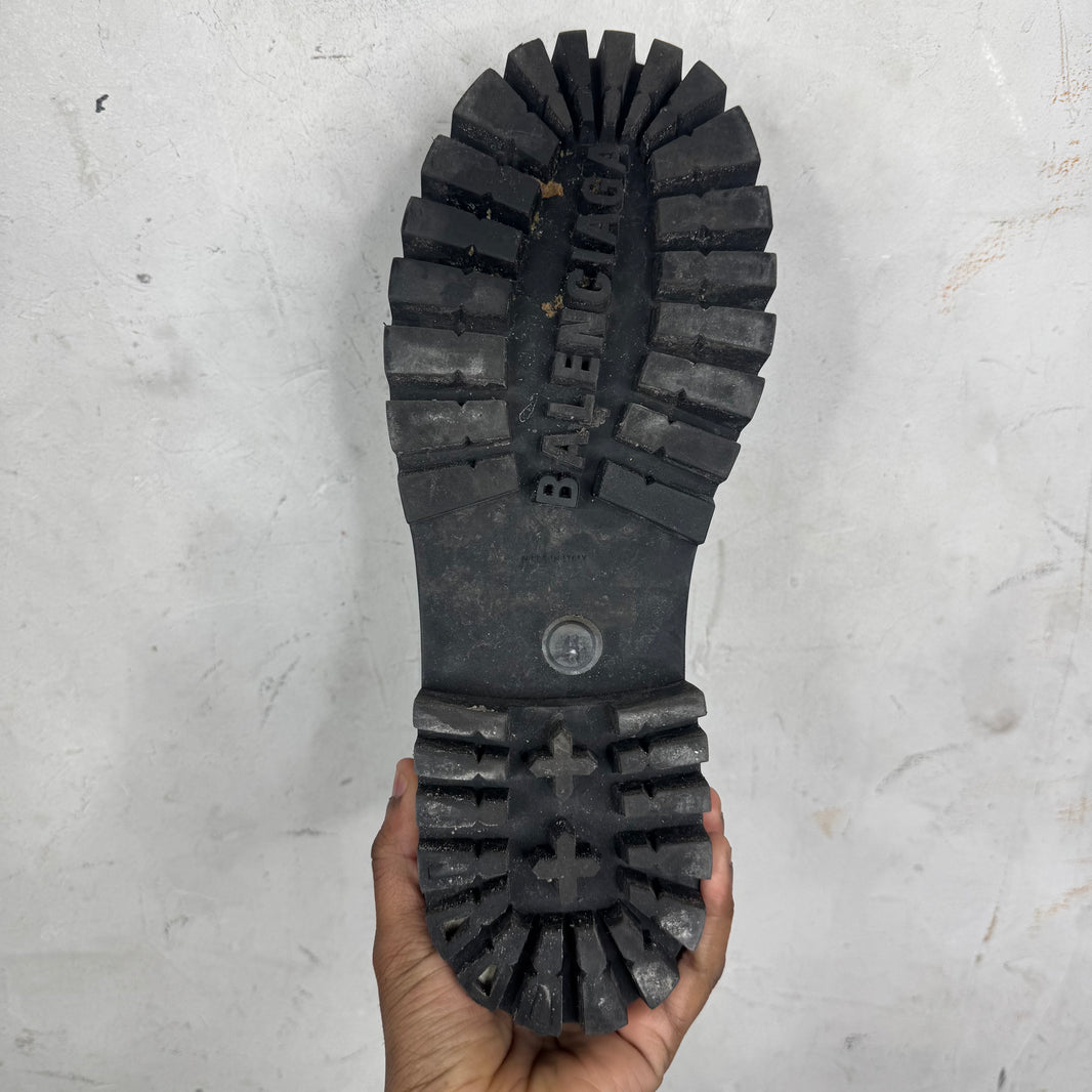 Balenciaga Croc Leather Strike Boots