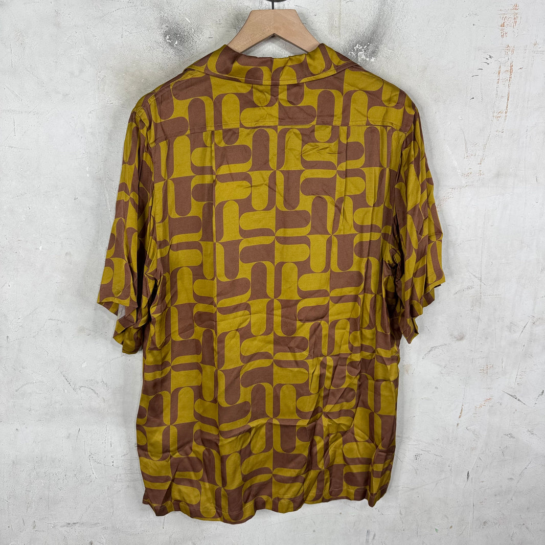 Wales Bonner Brown/Yellow Patterned Shirt