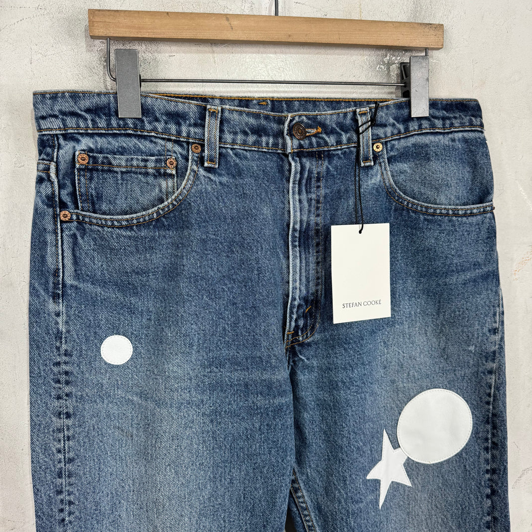 Stefan Cooke Patched Levi's Jeans