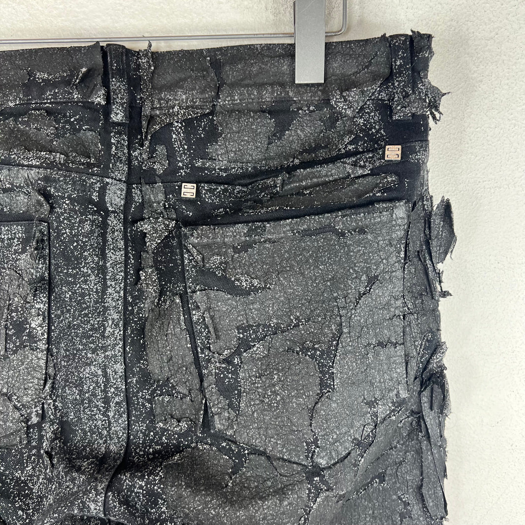 Givenchy Cracked Denim Jeans