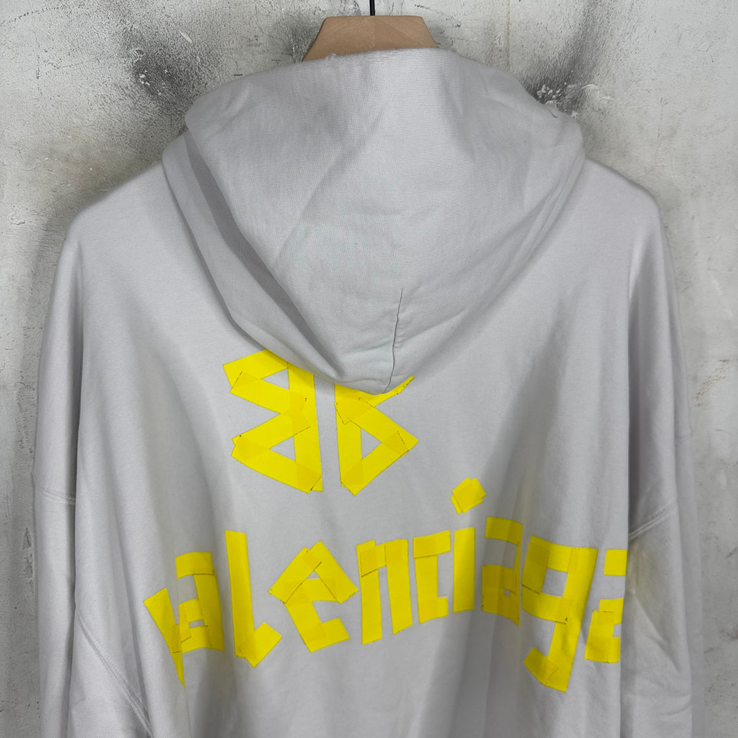 Balenciaga White Tape Hoodie