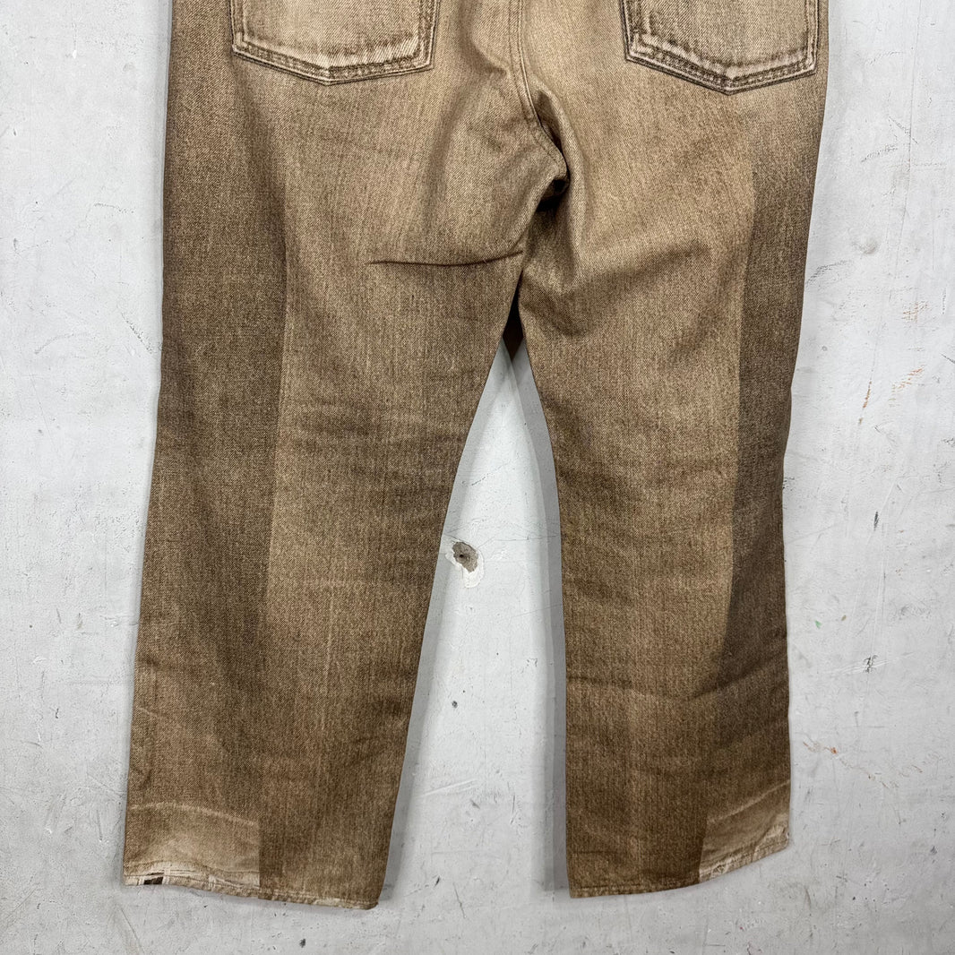 Our Legacy Printed Beige Third Cut Jeans