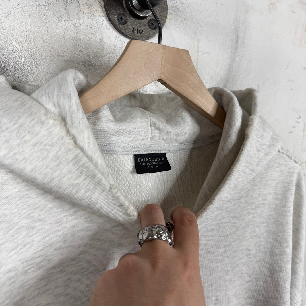 Balenciaga Grey Archive Music Zip Hoodie
