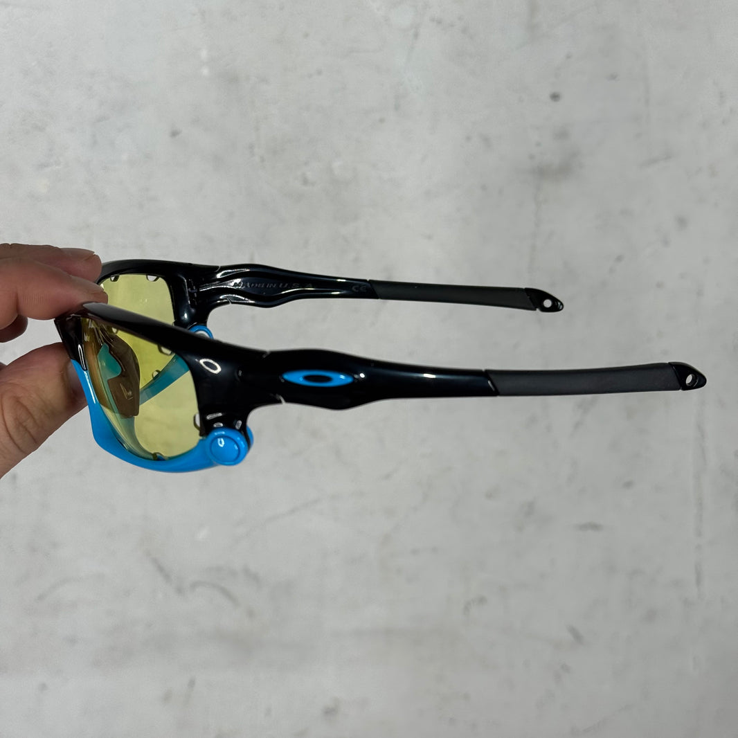 Oakley Black/Blue Split Jacket Sunglasses