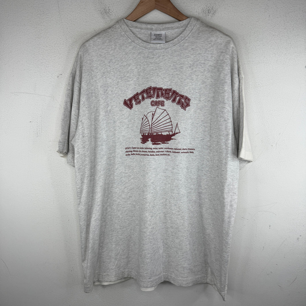 Vetements Hong Kong/Cafe Double Layer Split T-Shirt