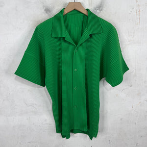 Issey Miyake Green Pleates S/S Shirt
