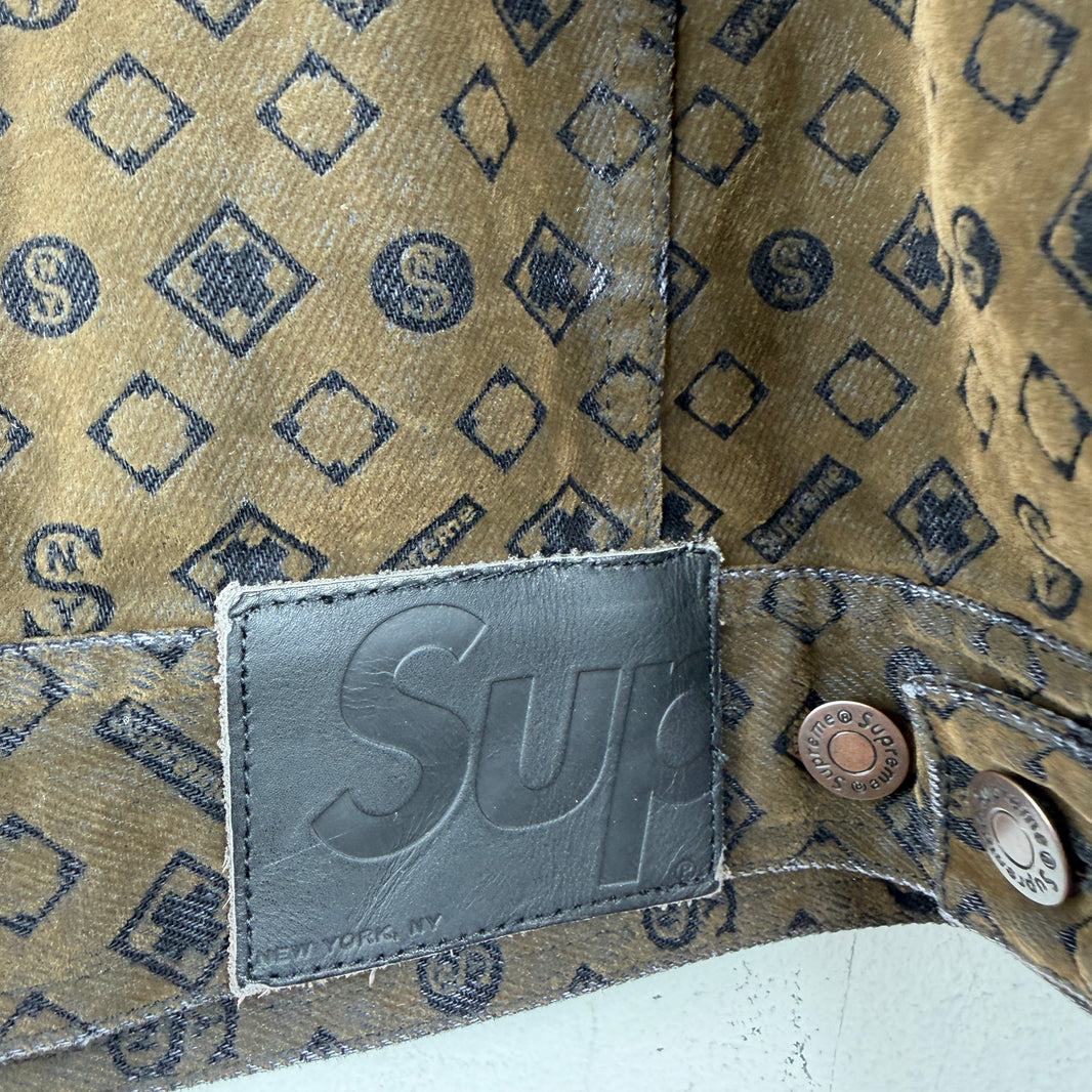 Supreme Monogram Velvet Trucker Jacket