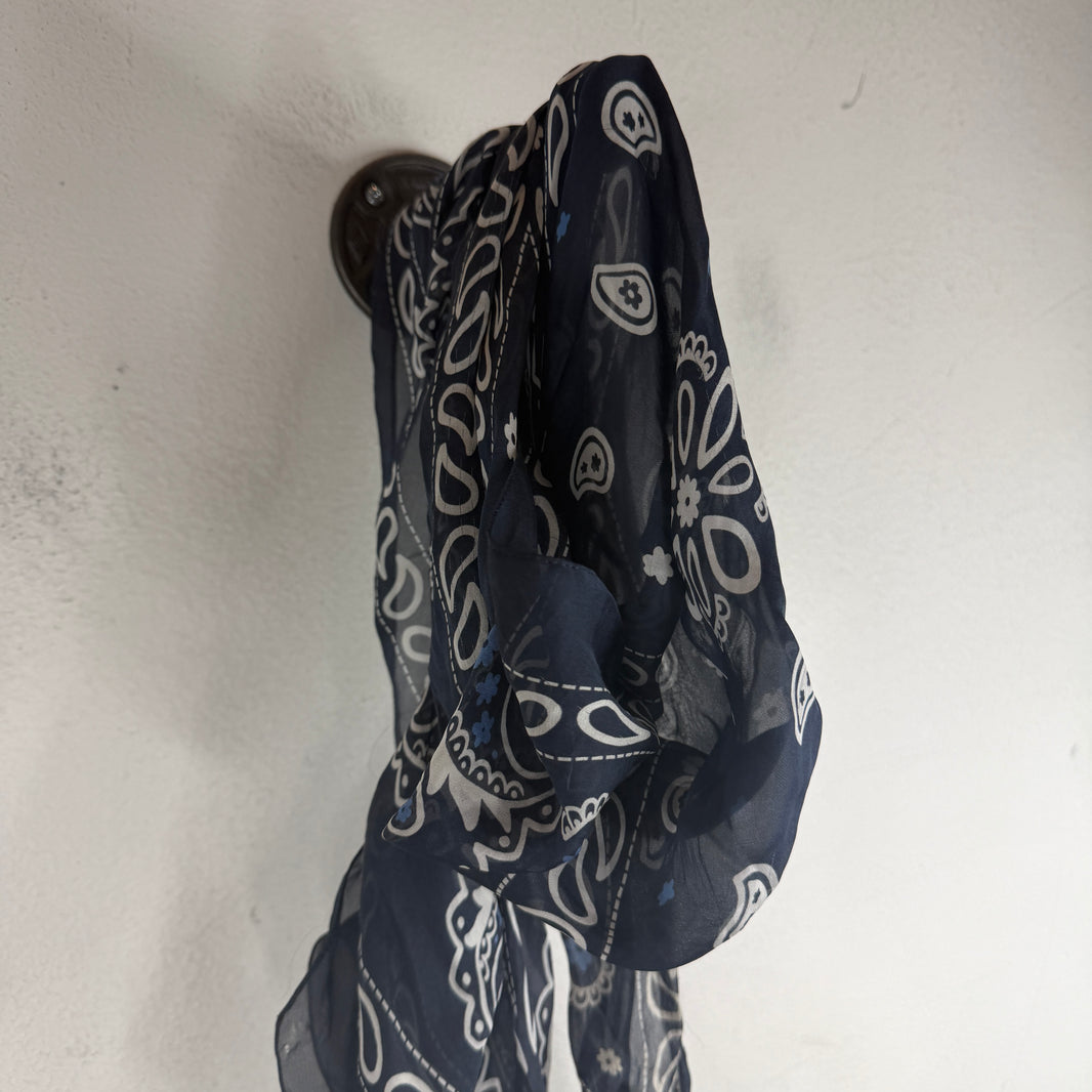 Acne Studios Diamond Shaped Navy Bandana