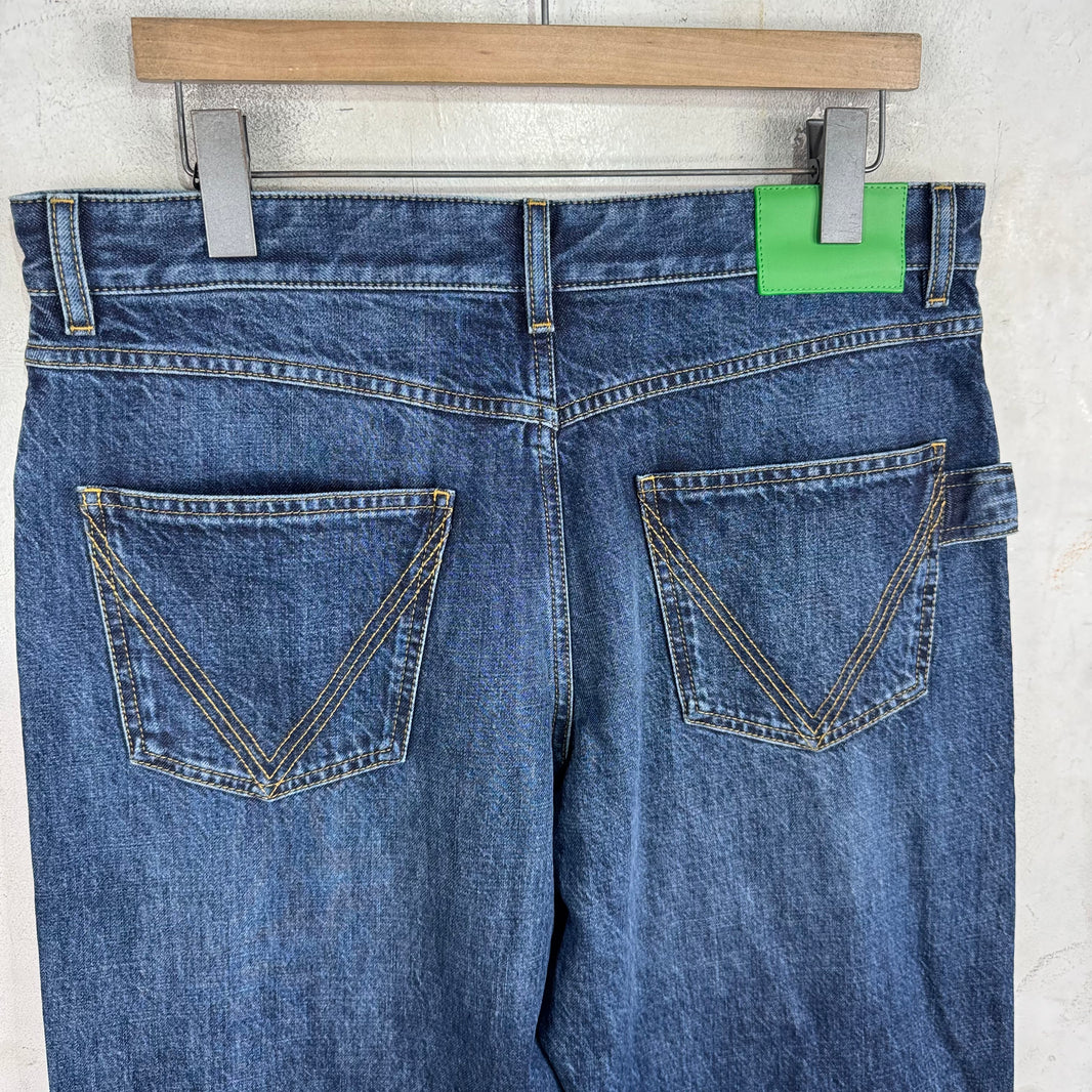 Bottega Veneta Straight Legged Medium Wash Jeans
