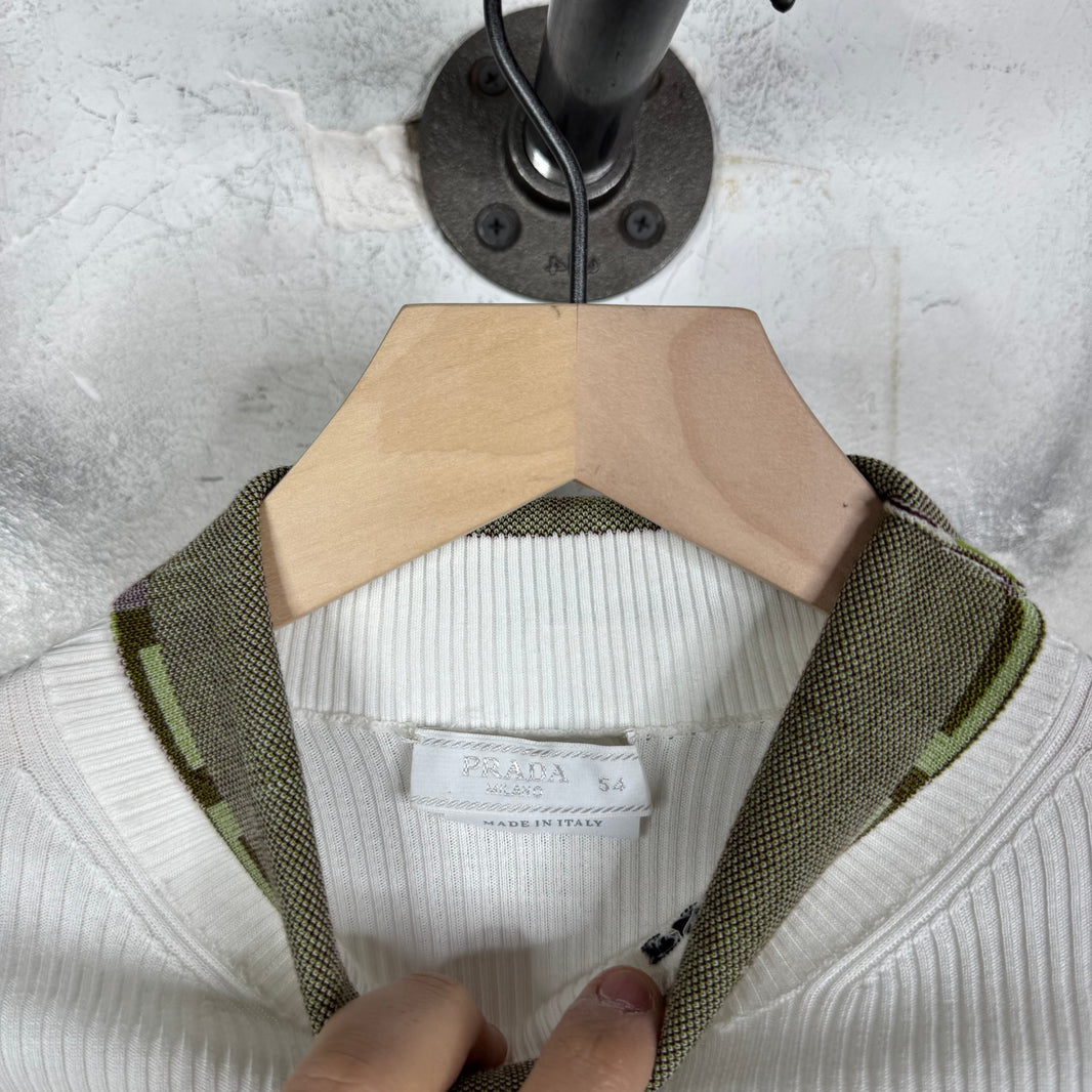 Prada Ribbed Mockneck Shirt