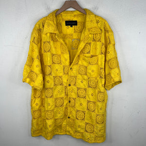 Cout De La Liberte Yellow Floral Knitted Shirt