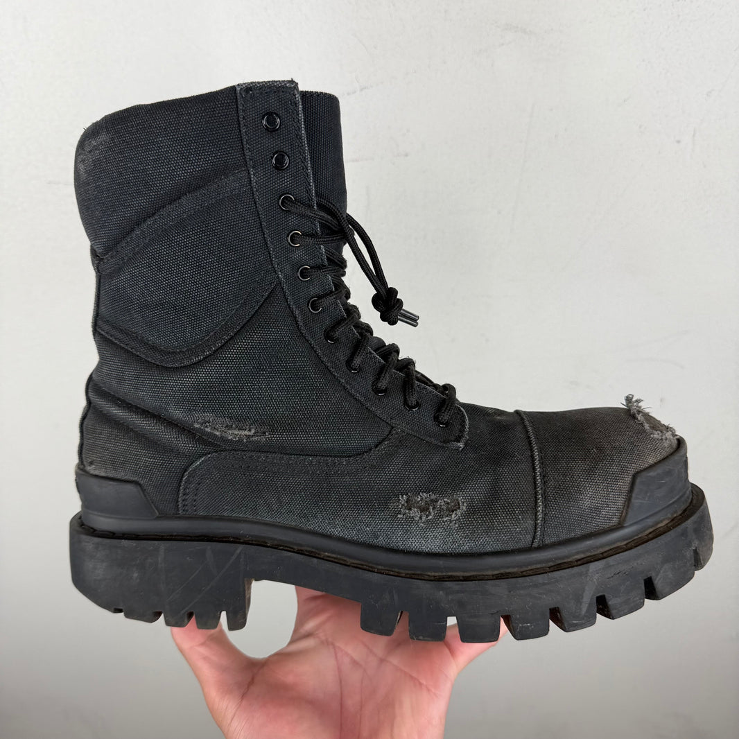 Balenciaga Canvas Strike Boots