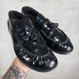 The Row Leather Scrunched Tassel Loafers