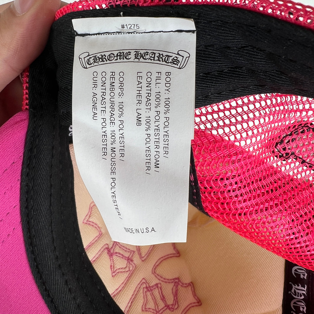 Chrome Hearts Pink Cemetery Triple Cross Hat