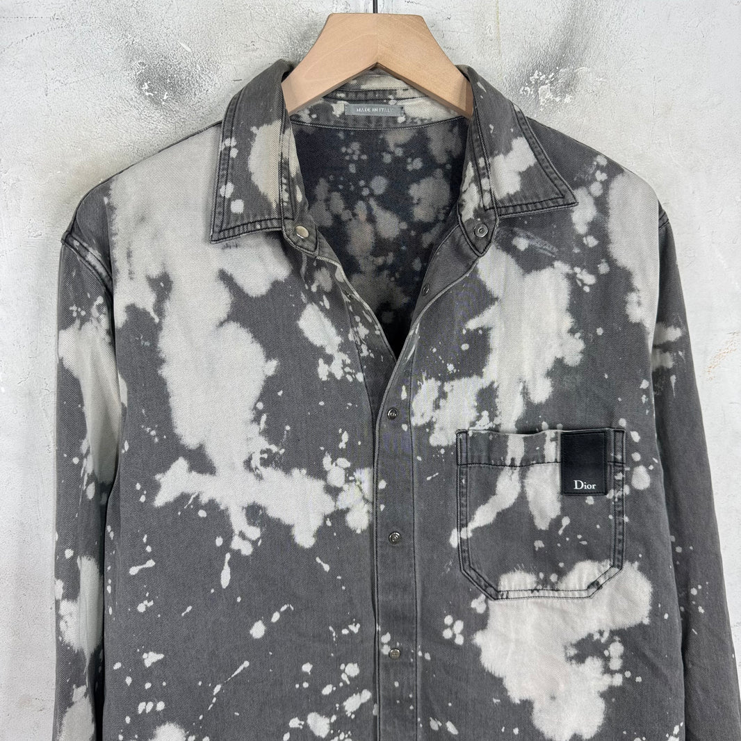 Dior Bleached Snap Button Denim Shirt