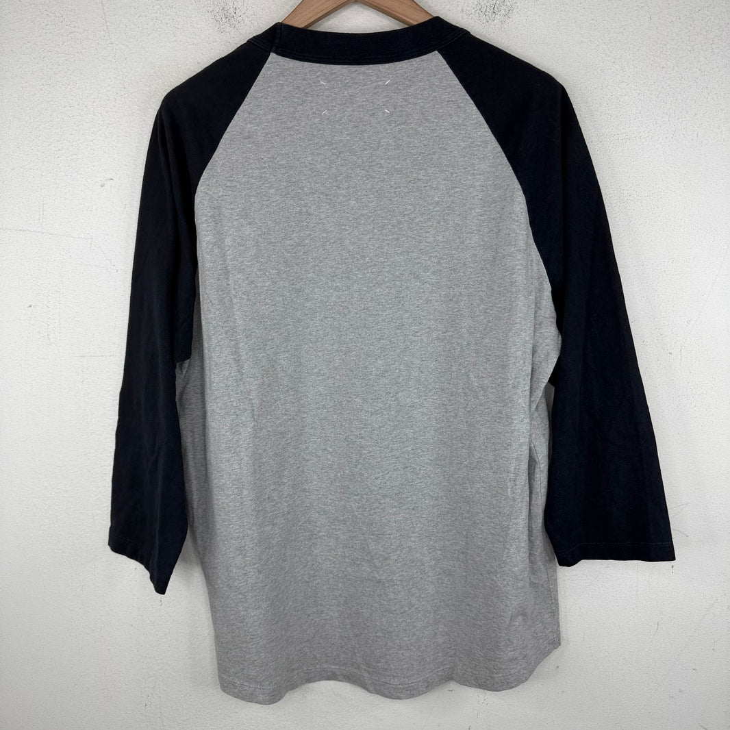 Margiela Navy/Gray Baseball Raglan T-Shirt