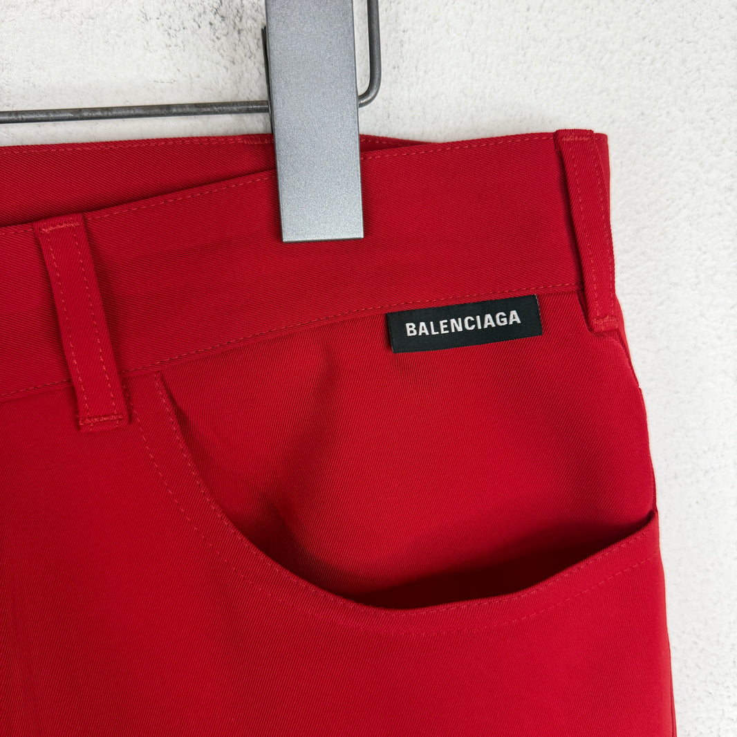 Balenciaga Red 5 Pocket Pants