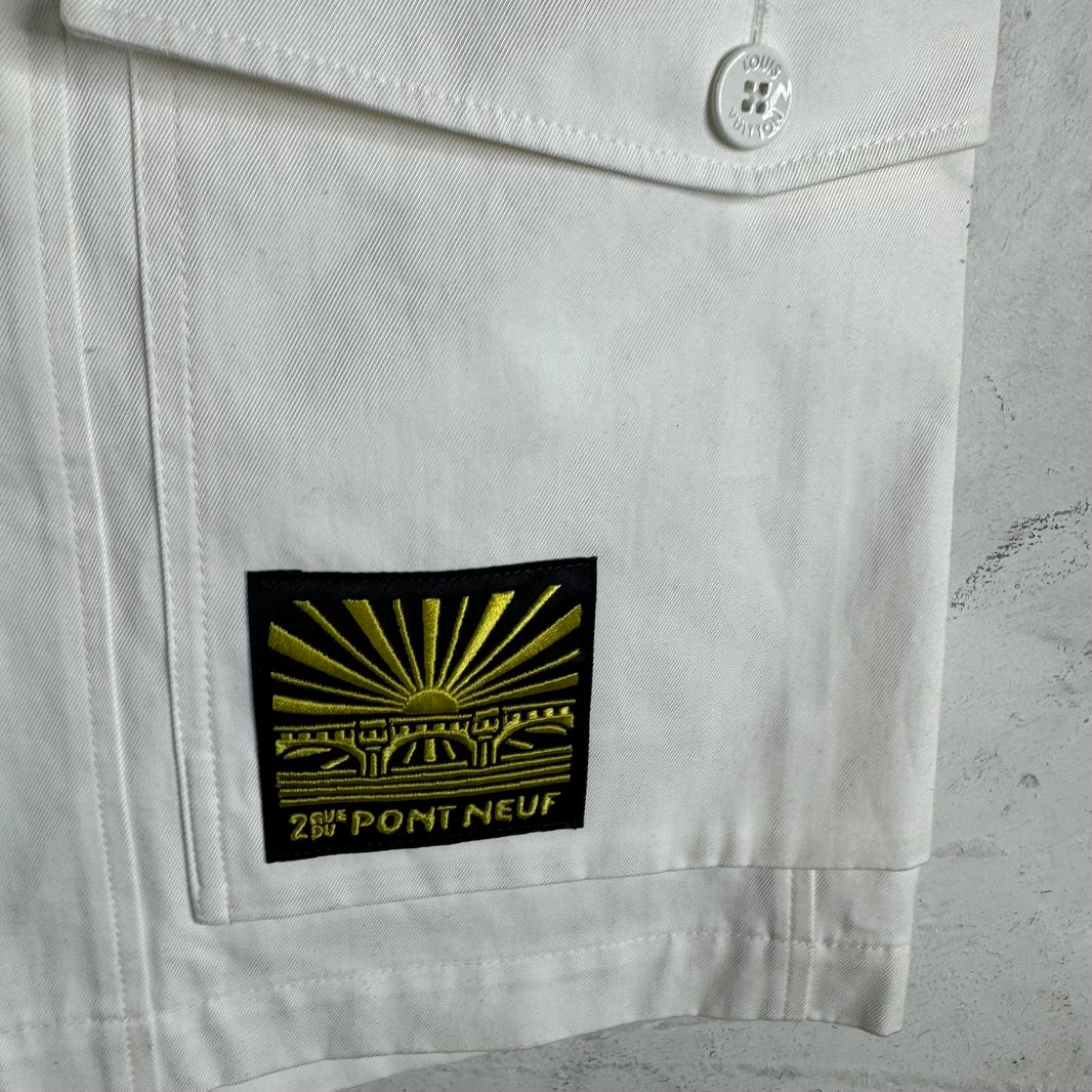 Louis Vuitton White Cargo Patch Shorts