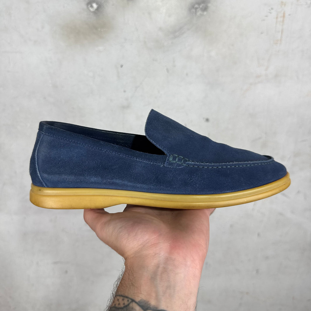 Loro Piana Navy Summer Walk Loafers