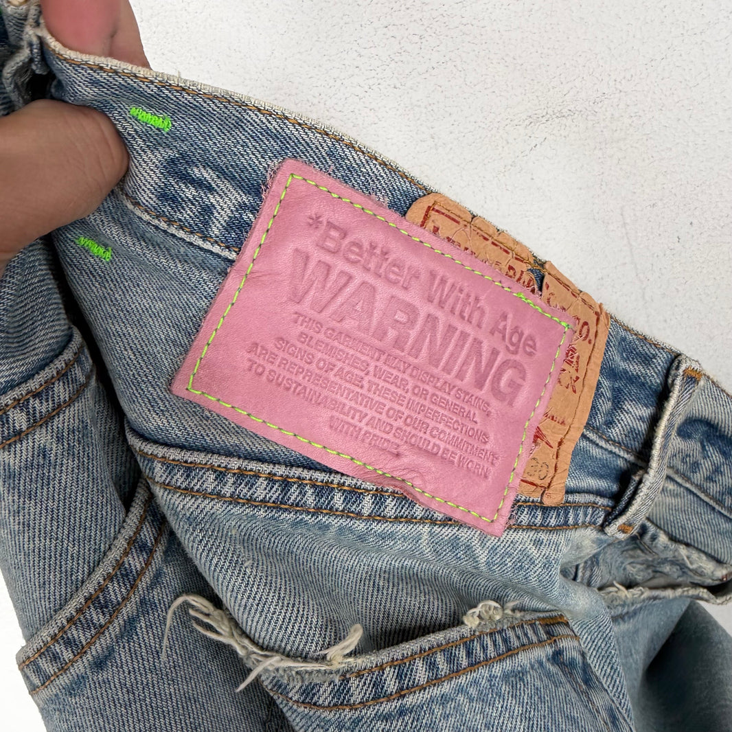 Better With Age Repaired Patched Jeans